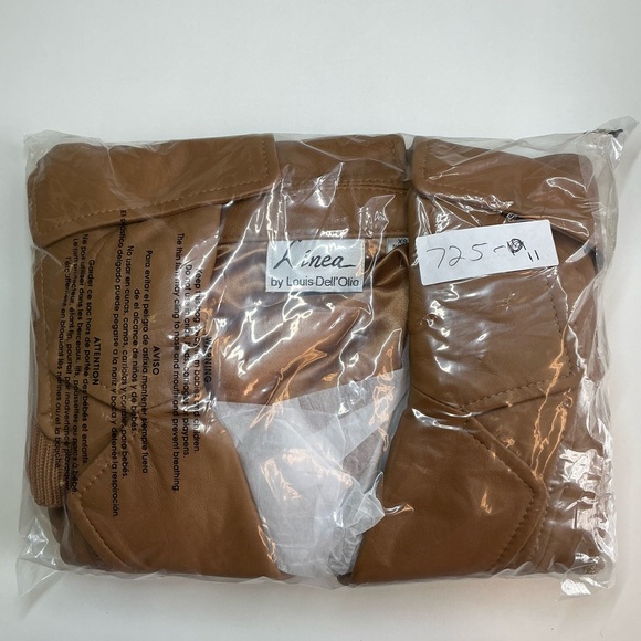 Linea by Louis Dell'Olio Lamb Leather Jacket with Knit Sleeves Size XS - Picture 4 of 4